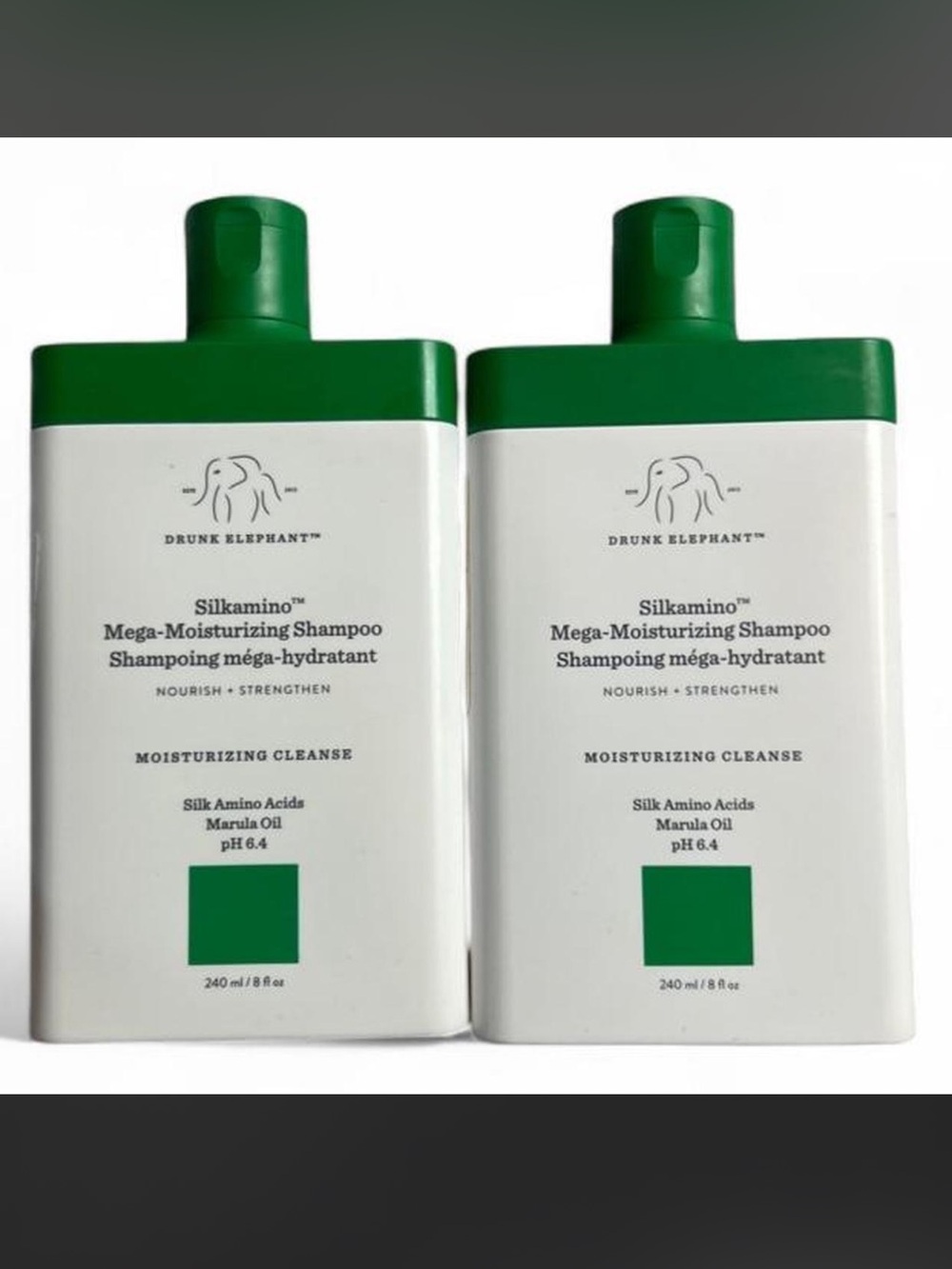 New/sealed Drunk Elephant Silkamino Mega-Moisturizing Shampoo x2.